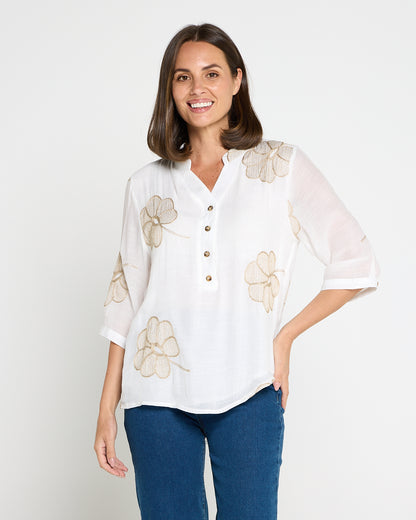 Marli Top - White Petal