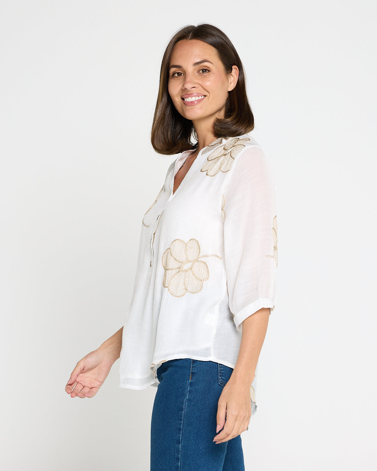 Marli Top - White Petal