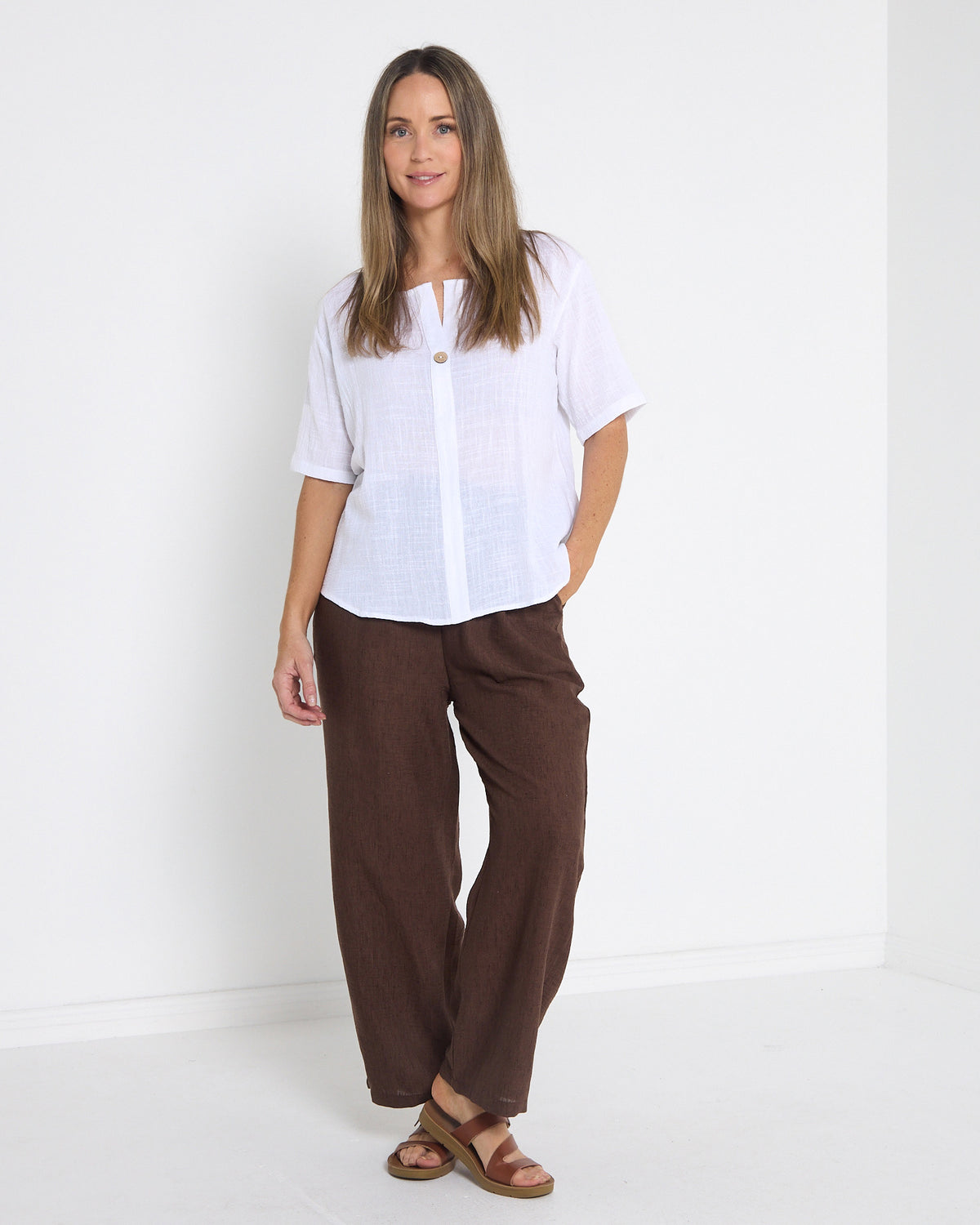 Lilah Relaxed Pants - Chocolate
