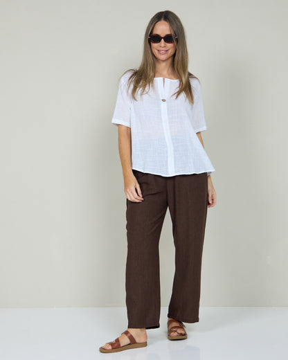 Lilah Relaxed Pants - Chocolate