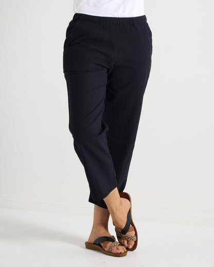 Mornington Cotton Pants - Black