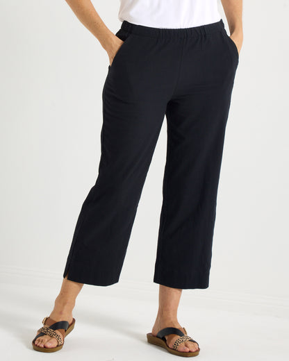 Mornington Cotton Pants - Black