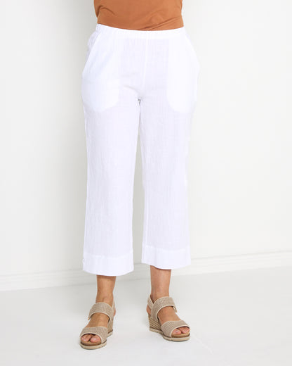 Mornington Cotton Pants - White