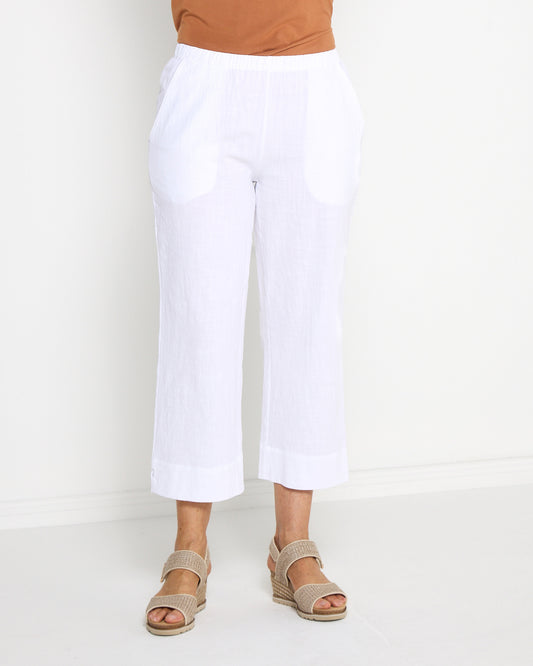 Mornington Cotton Pants - White