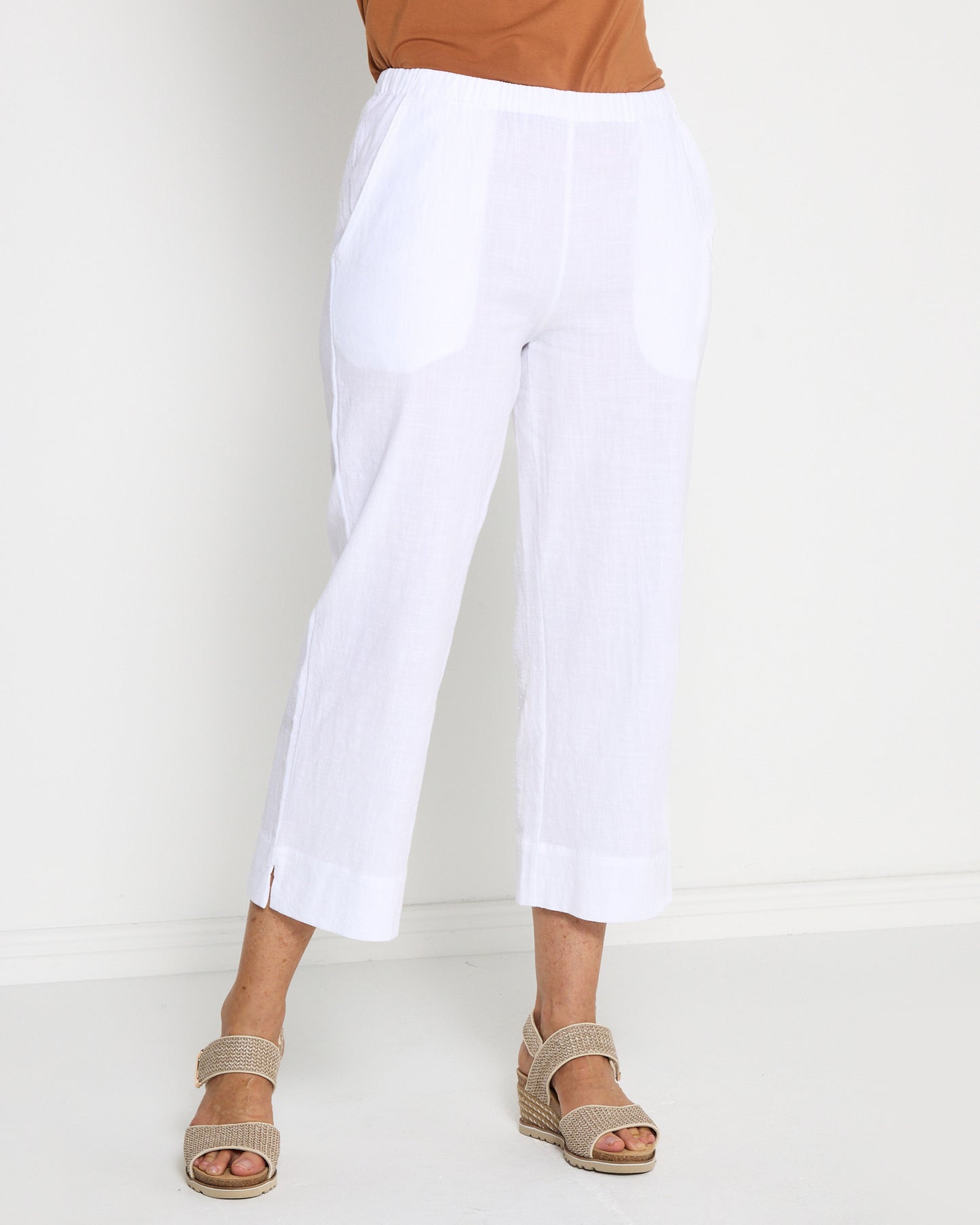 Mornington Cotton Pants - White