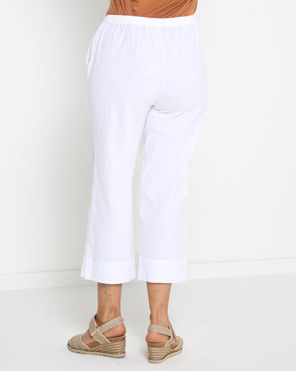 Mornington Cotton Pants - White