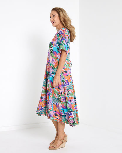 Mileka Cotton Midi Dress - Orchid