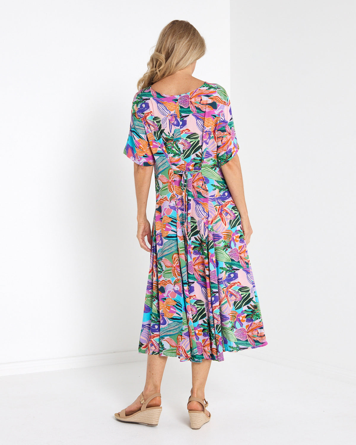 Mileka Cotton Midi Dress - Orchid