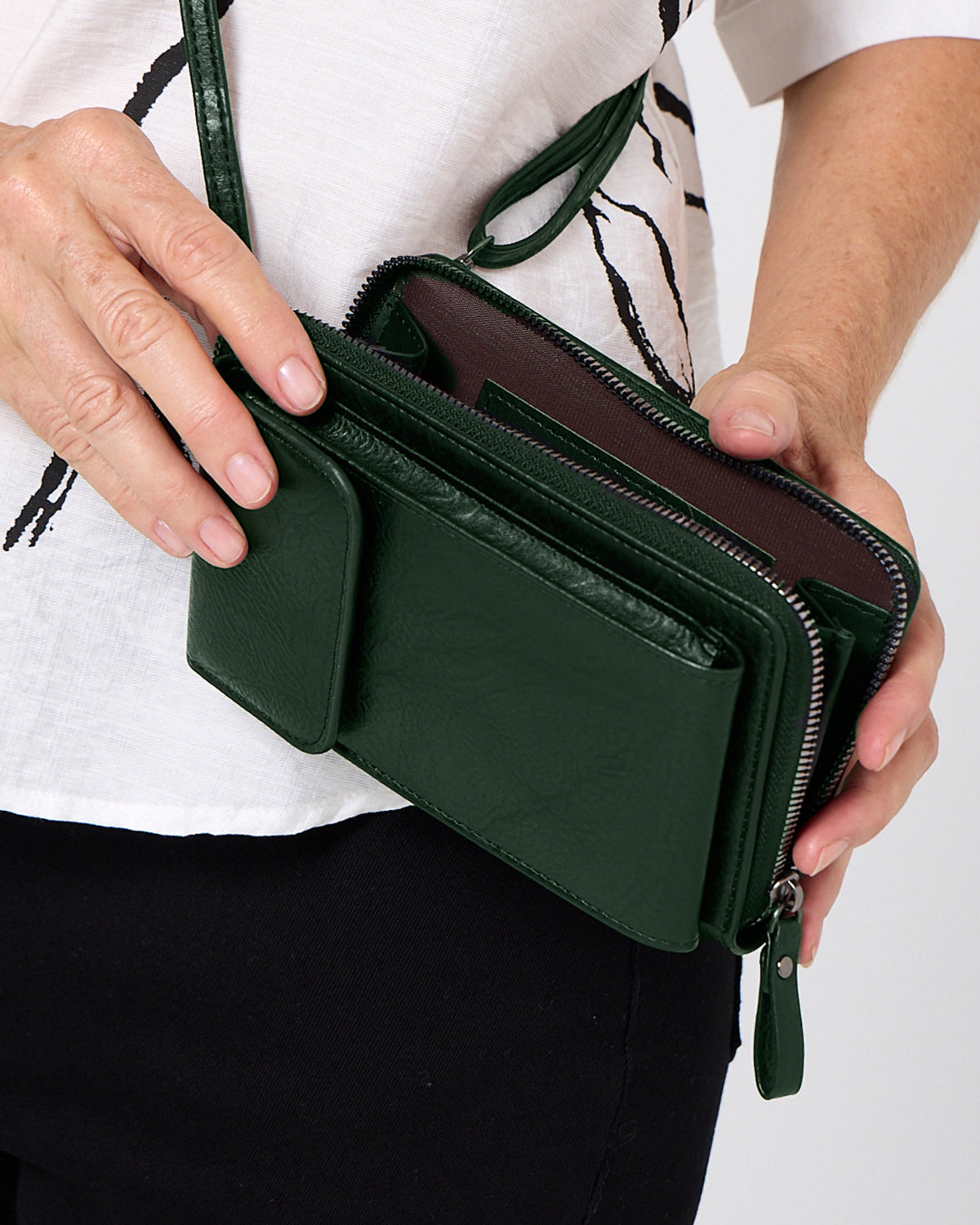 Phone Holder Purse - Dark Green