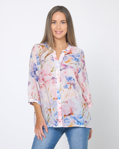 Delilah Blouse - Blossom Watercolour