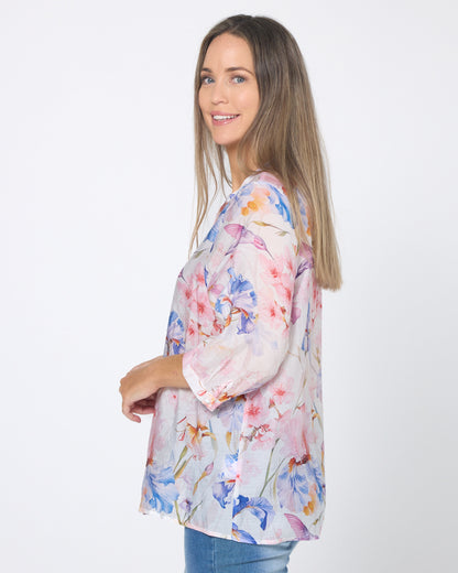 Delilah Blouse - Blossom Watercolour