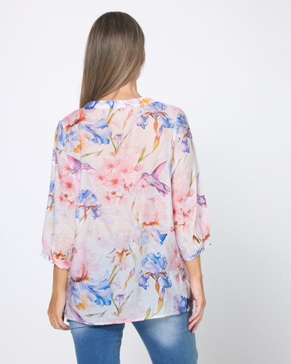 Delilah Blouse - Blossom Watercolour