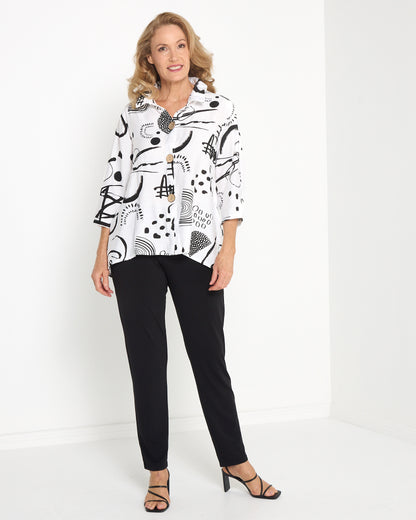Maria Shirt - White Sketch