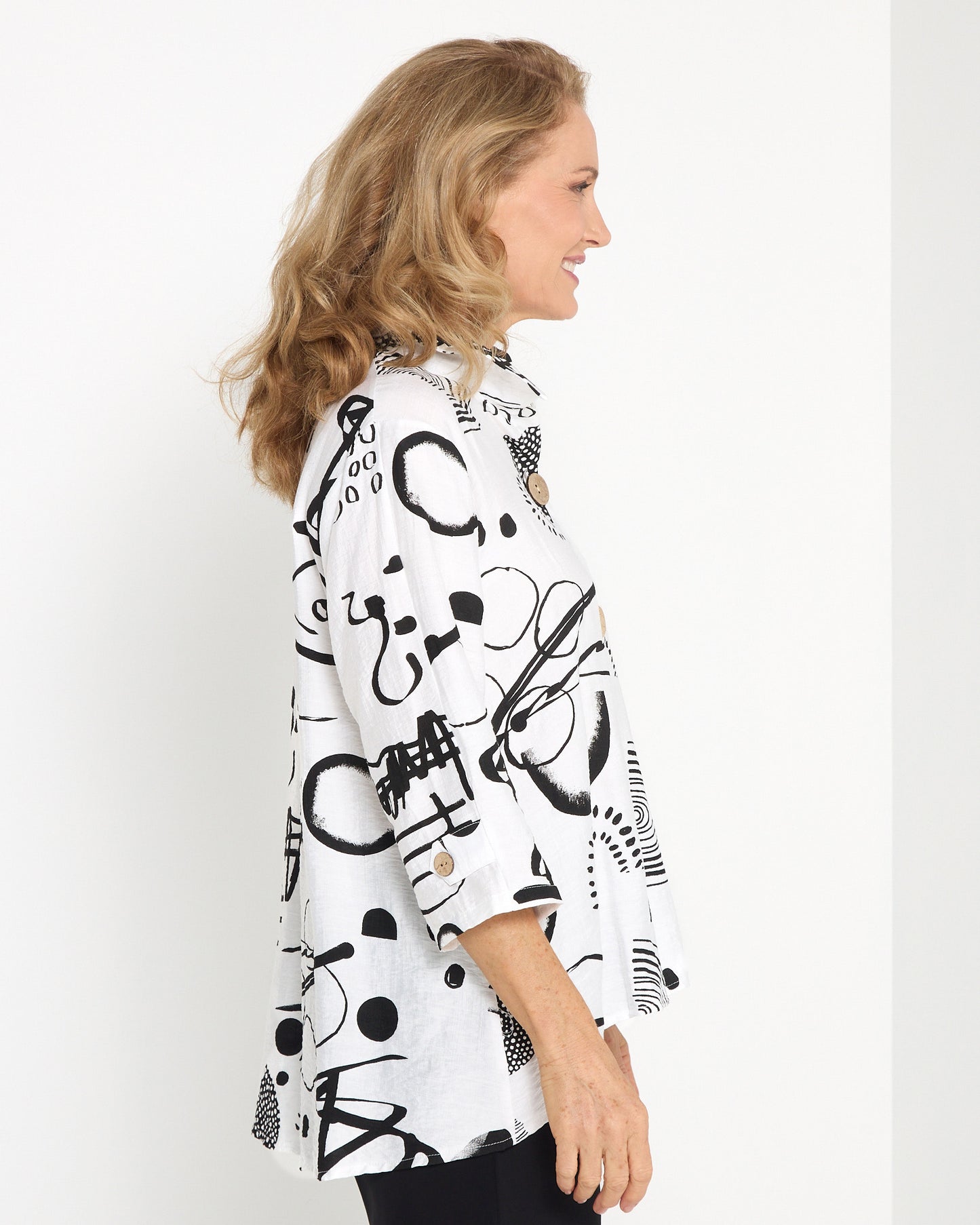Maria Shirt - White Sketch