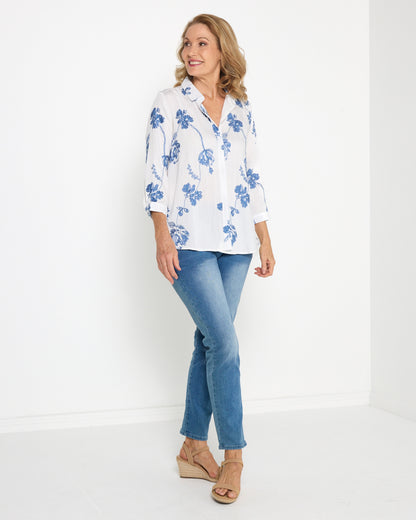 Violet Blouse - Delft Blue