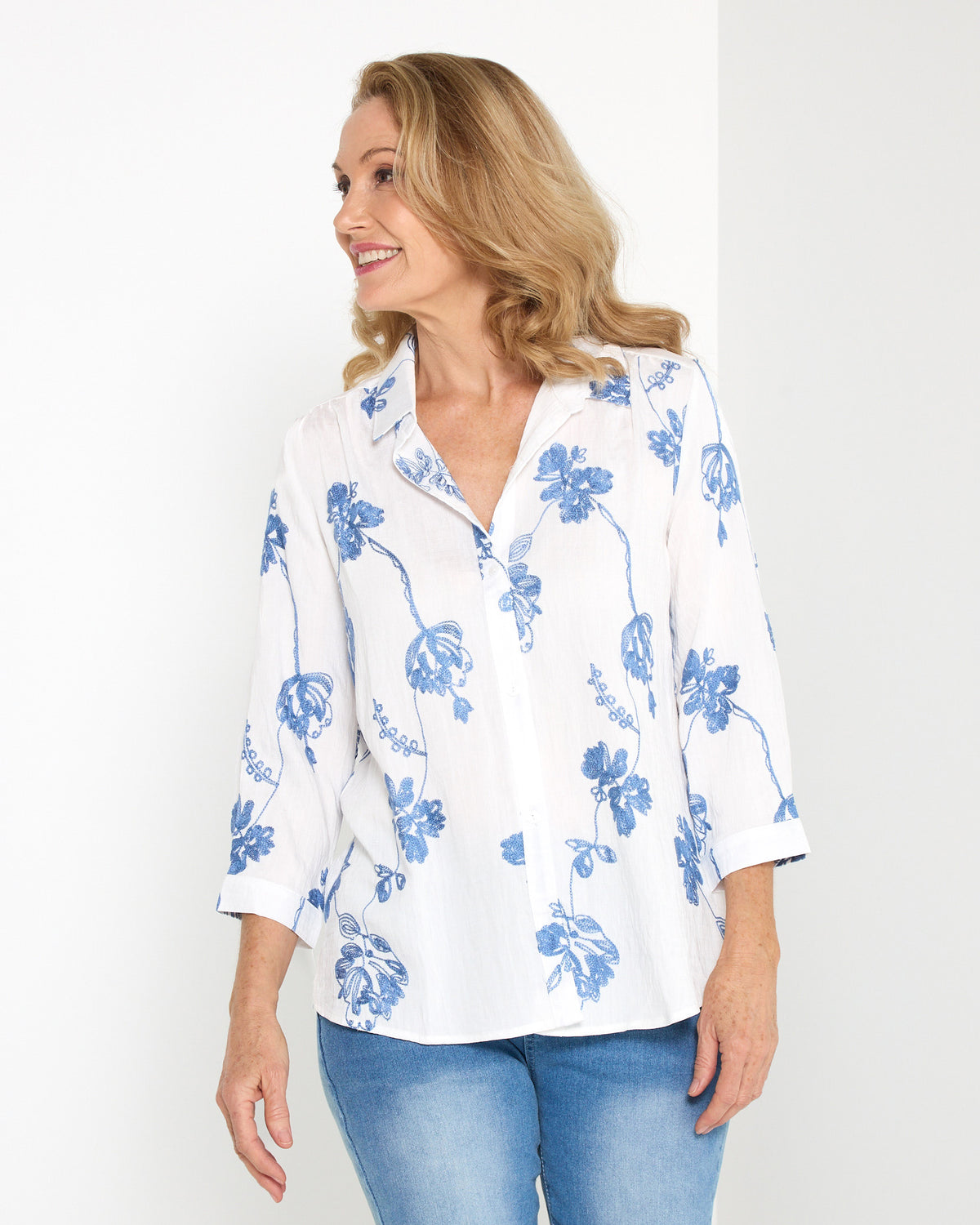 Violet Blouse - Delft Blue