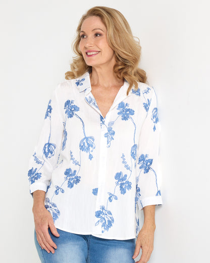 Violet Blouse - Delft Blue