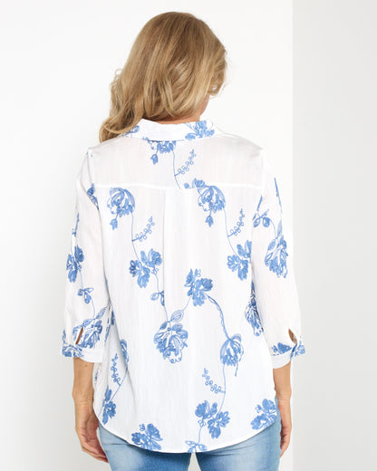 Violet Blouse - Delft Blue