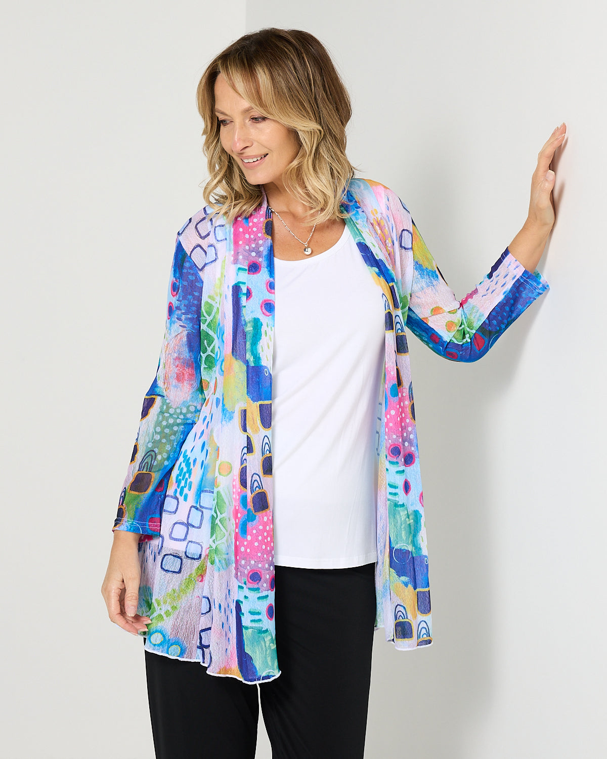 Naomi Mesh Jacket - Watercolour Pastel