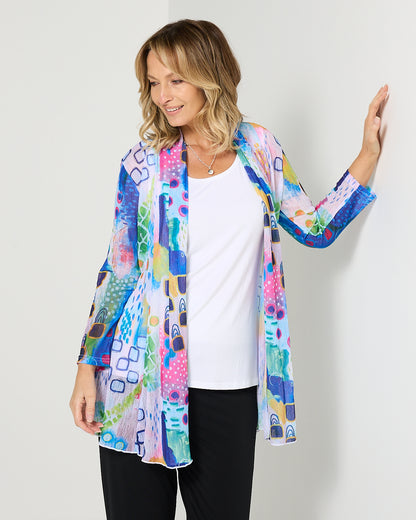 Naomi Mesh Jacket - Watercolour Pastel