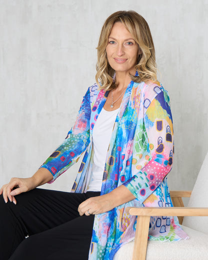 Naomi Mesh Jacket - Watercolour Pastel