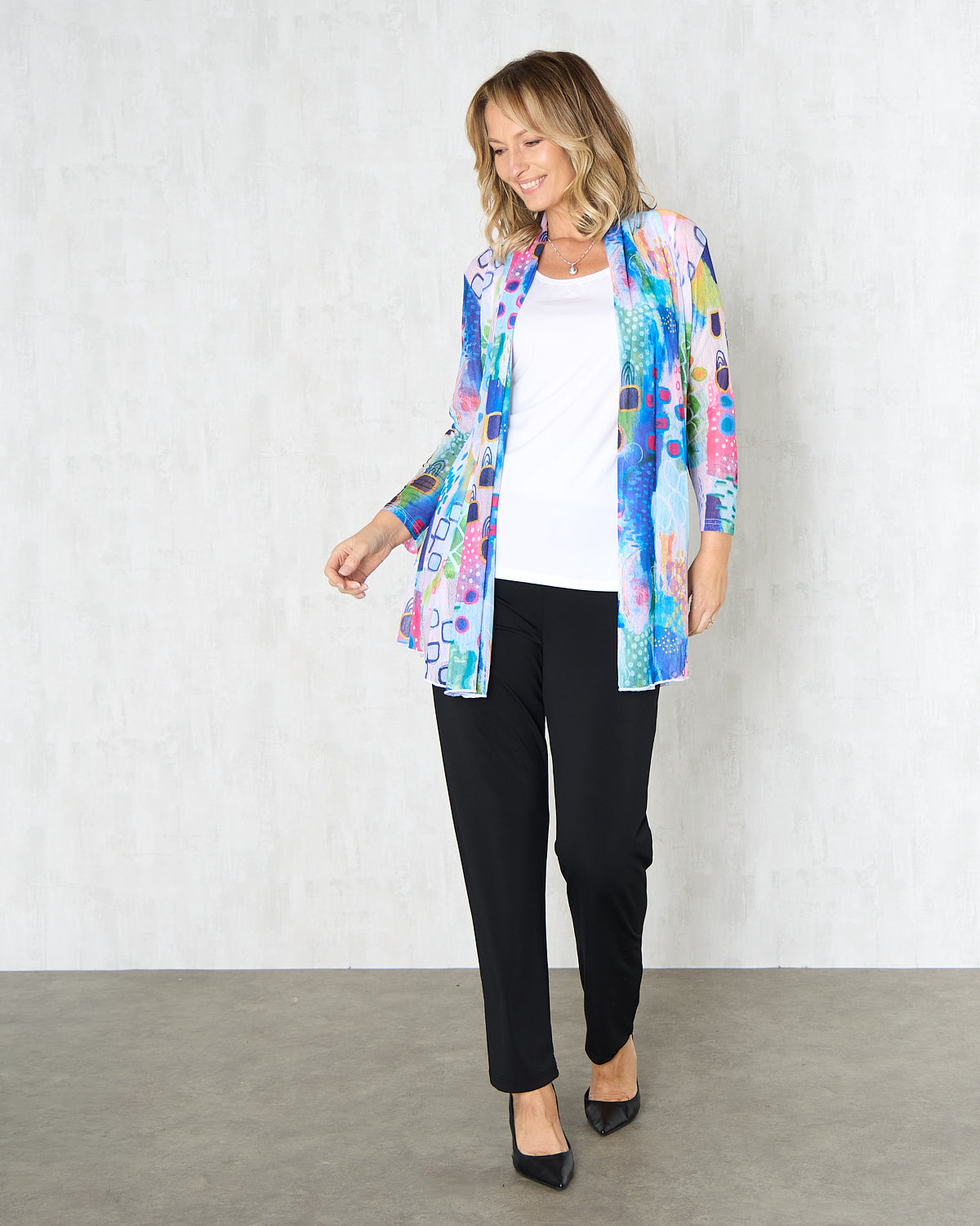 Naomi Mesh Jacket - Watercolour Pastel