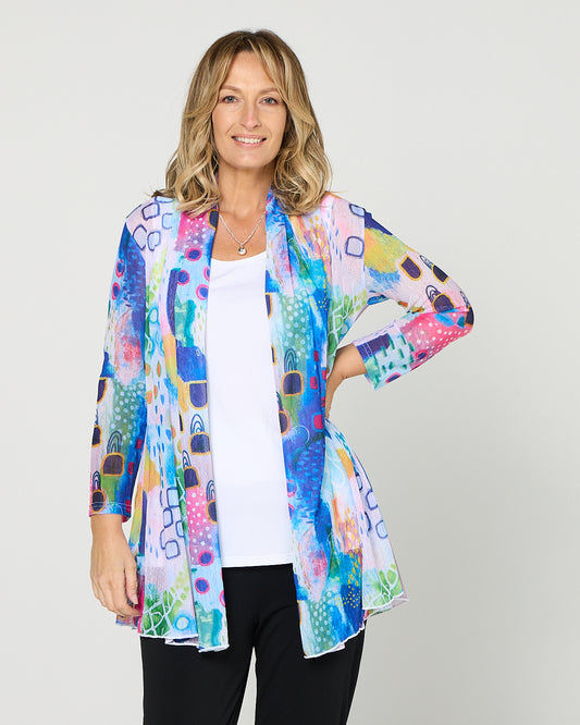 Naomi Mesh Jacket - Watercolour Pastel