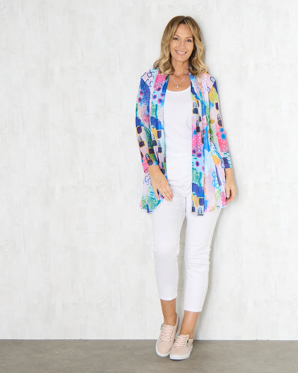 Naomi Mesh Jacket - Watercolour Pastel