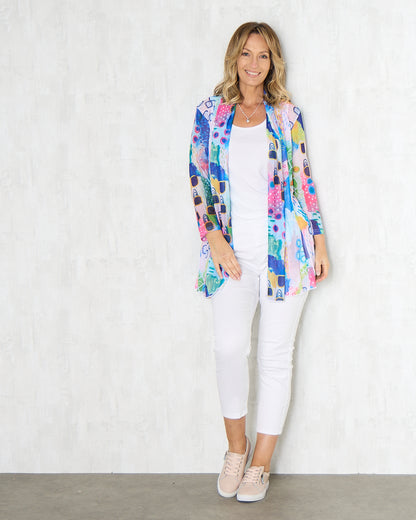 Naomi Mesh Jacket - Watercolour Pastel