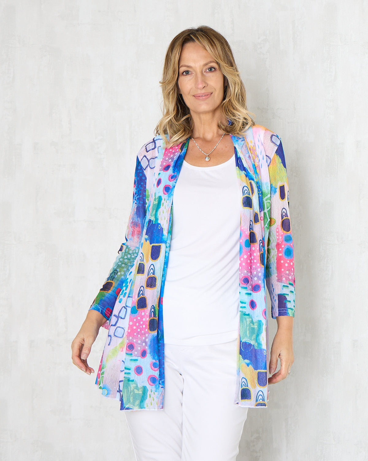 Naomi Mesh Jacket - Watercolour Pastel