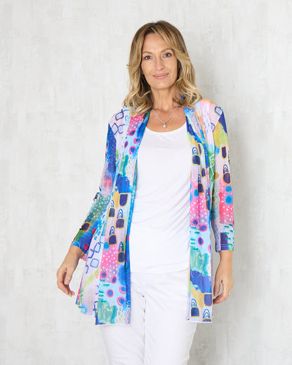 Naomi Mesh Jacket - Watercolour Pastel