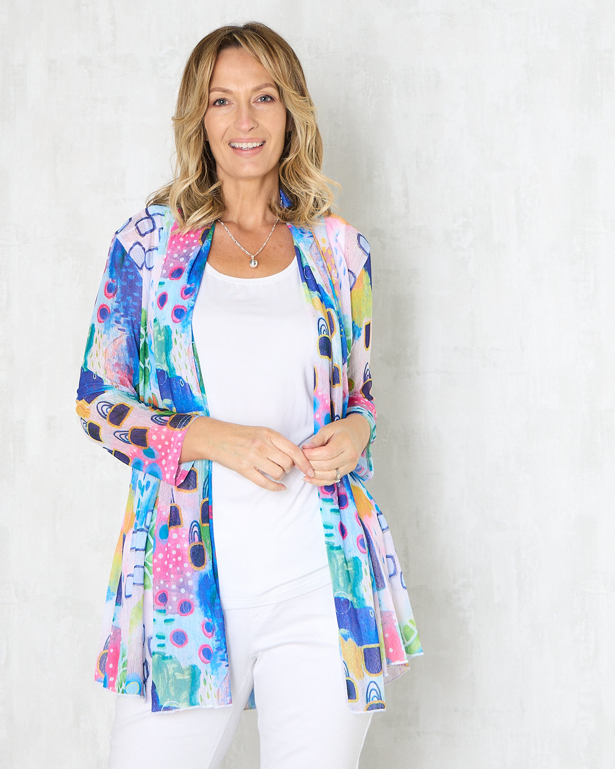 Naomi Mesh Jacket - Watercolour Pastel