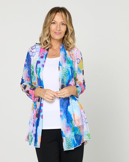Naomi Mesh Jacket - Watercolour Pastel