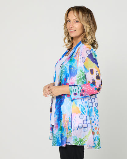 Naomi Mesh Jacket - Watercolour Pastel