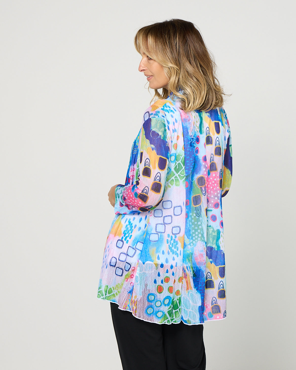 Naomi Mesh Jacket - Watercolour Pastel