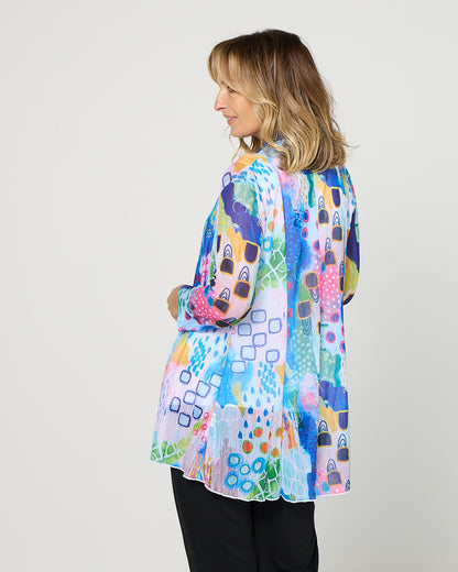 Naomi Mesh Jacket - Watercolour Pastel