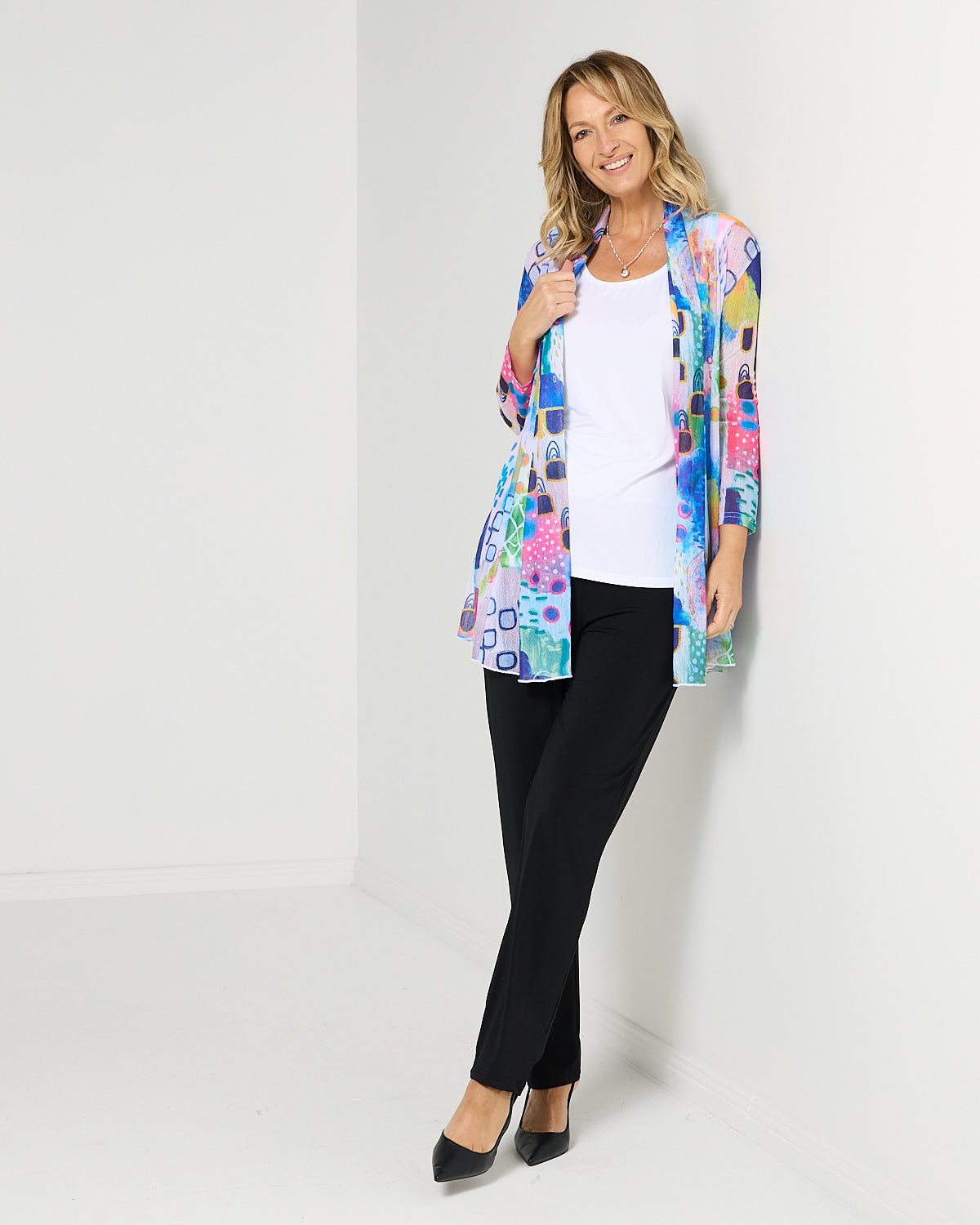 Naomi Mesh Jacket - Watercolour Pastel