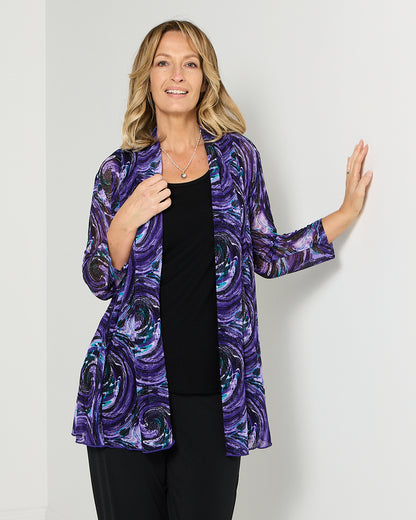 Naomi Mesh Jacket - Purple Swirl