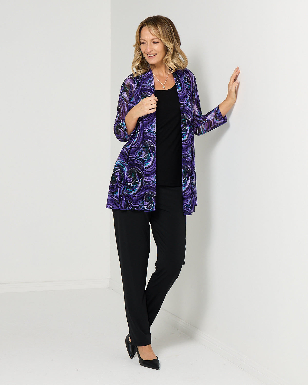 Naomi Mesh Jacket - Purple Swirl