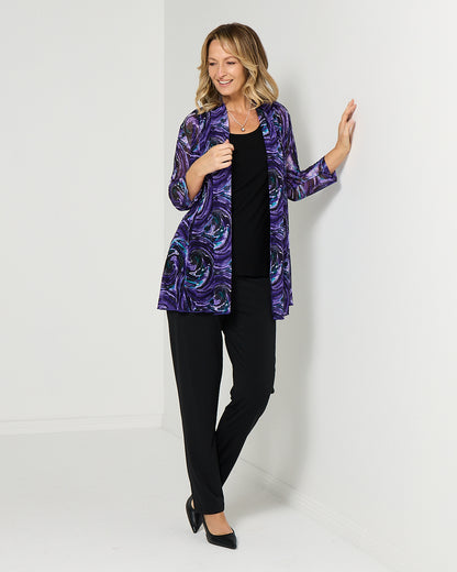 Naomi Mesh Jacket - Purple Swirl