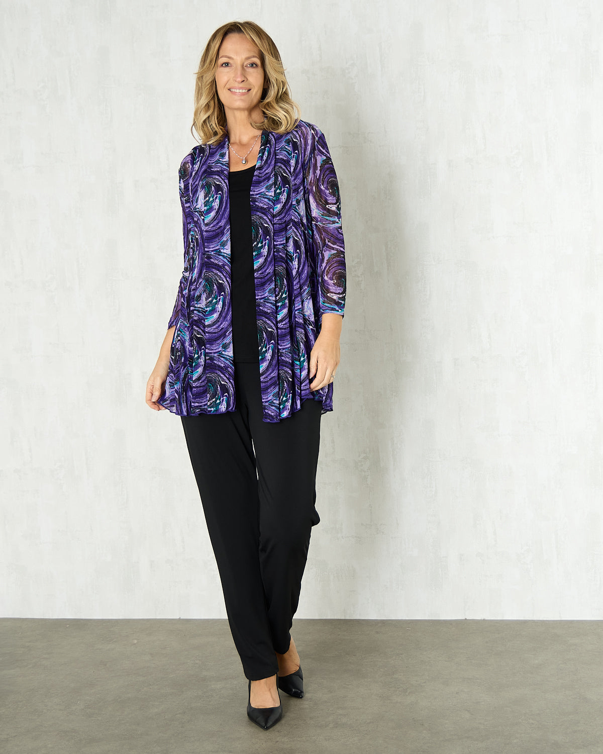 Naomi Mesh Jacket - Purple Swirl