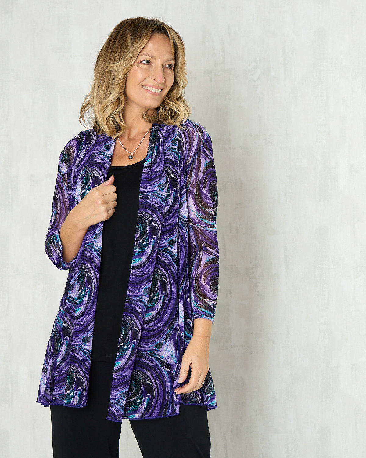 Naomi Mesh Jacket - Purple Swirl