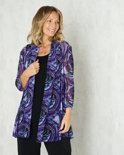 Naomi Mesh Jacket - Purple Swirl