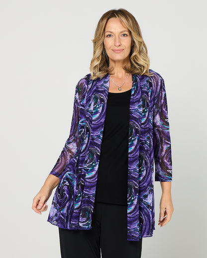 Naomi Mesh Jacket - Purple Swirl