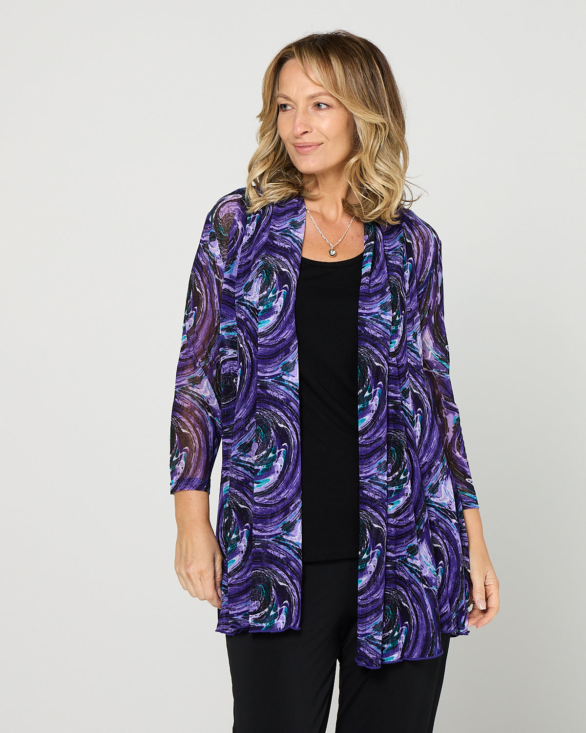 Naomi Mesh Jacket - Purple Swirl