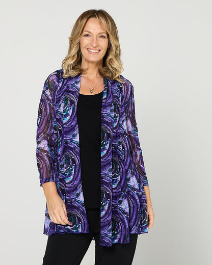 Naomi Mesh Jacket - Purple Swirl