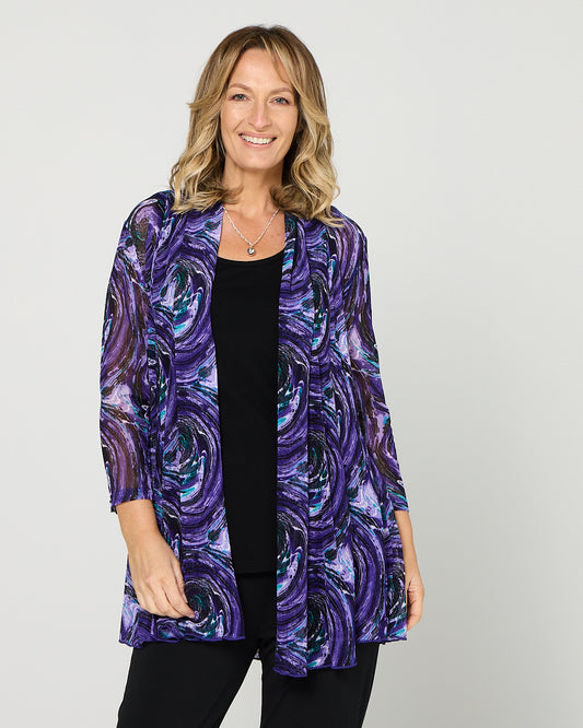 Naomi Mesh Jacket - Purple Swirl