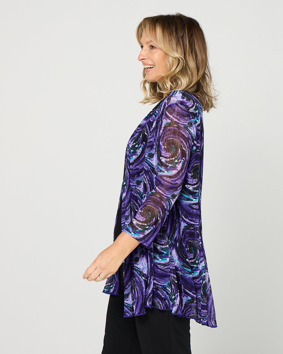 Naomi Mesh Jacket - Purple Swirl