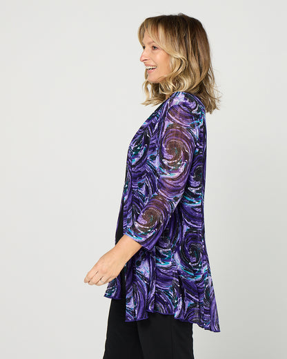 Naomi Mesh Jacket - Purple Swirl