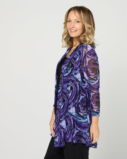 Naomi Mesh Jacket - Purple Swirl